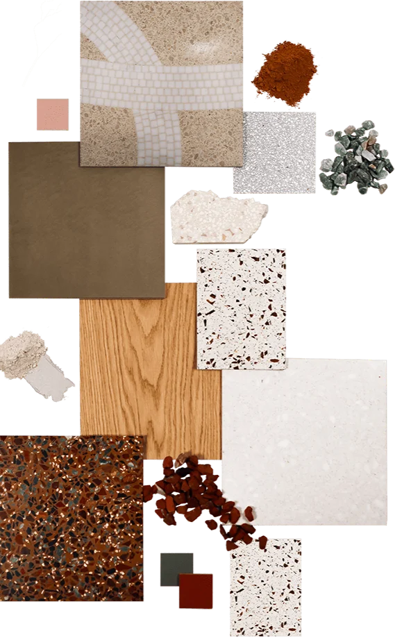 Granulats et décors terrazzo